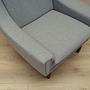 Armchair Textile Wood Grey 1970s 12