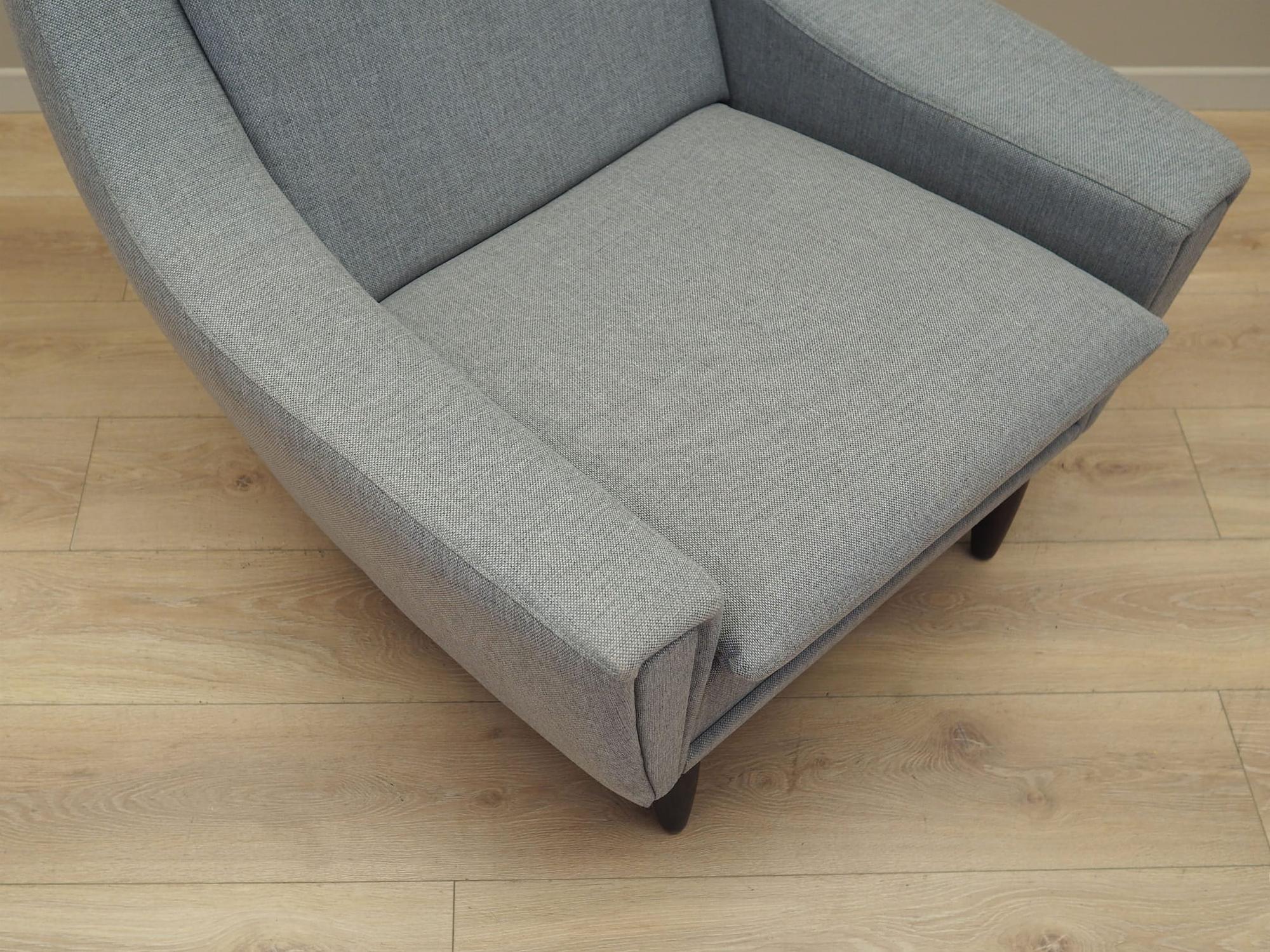 Sessel Textil Holz Grau 1970er Jahre 12