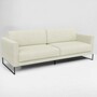Tyme Sofa 2-Sitzer Webstoff Cremeweiß 1