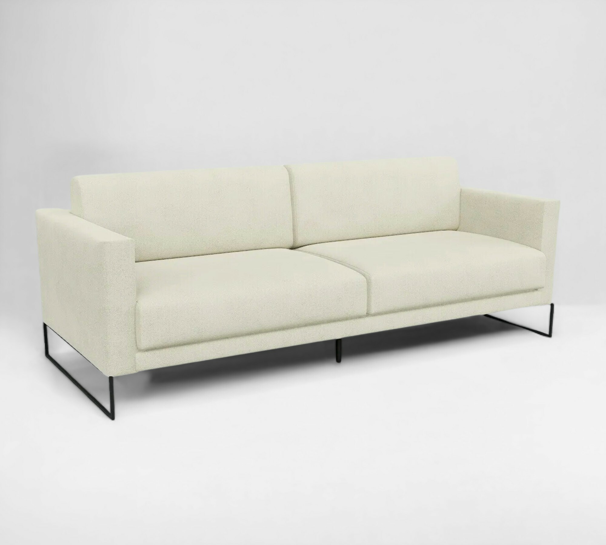 Tyme Sofa 2-Sitzer Webstoff Cremeweiß 1