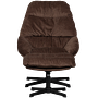 Yaro Drehsessel mit Fußhocker Dunkelbraun 2