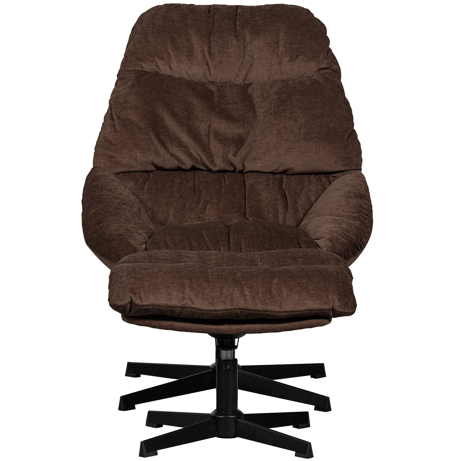 Yaro Drehsessel mit Fußhocker Dunkelbraun 2