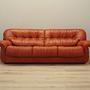 Sofa Leder Rot 1970er Jahre 1