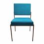 Cube Esszimmerstuhl Samt Ozeanblau Kupfer 1