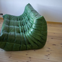 Divano Togo 3 posti pelle pull-up verde 1