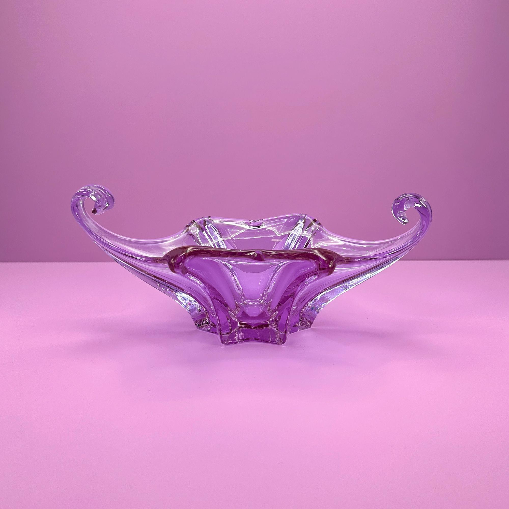 Vintage Schale Alexandrit Glas Rosa 0