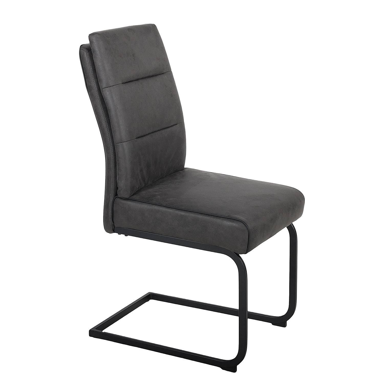 Freischwinger Marga Grau Microfaser 2