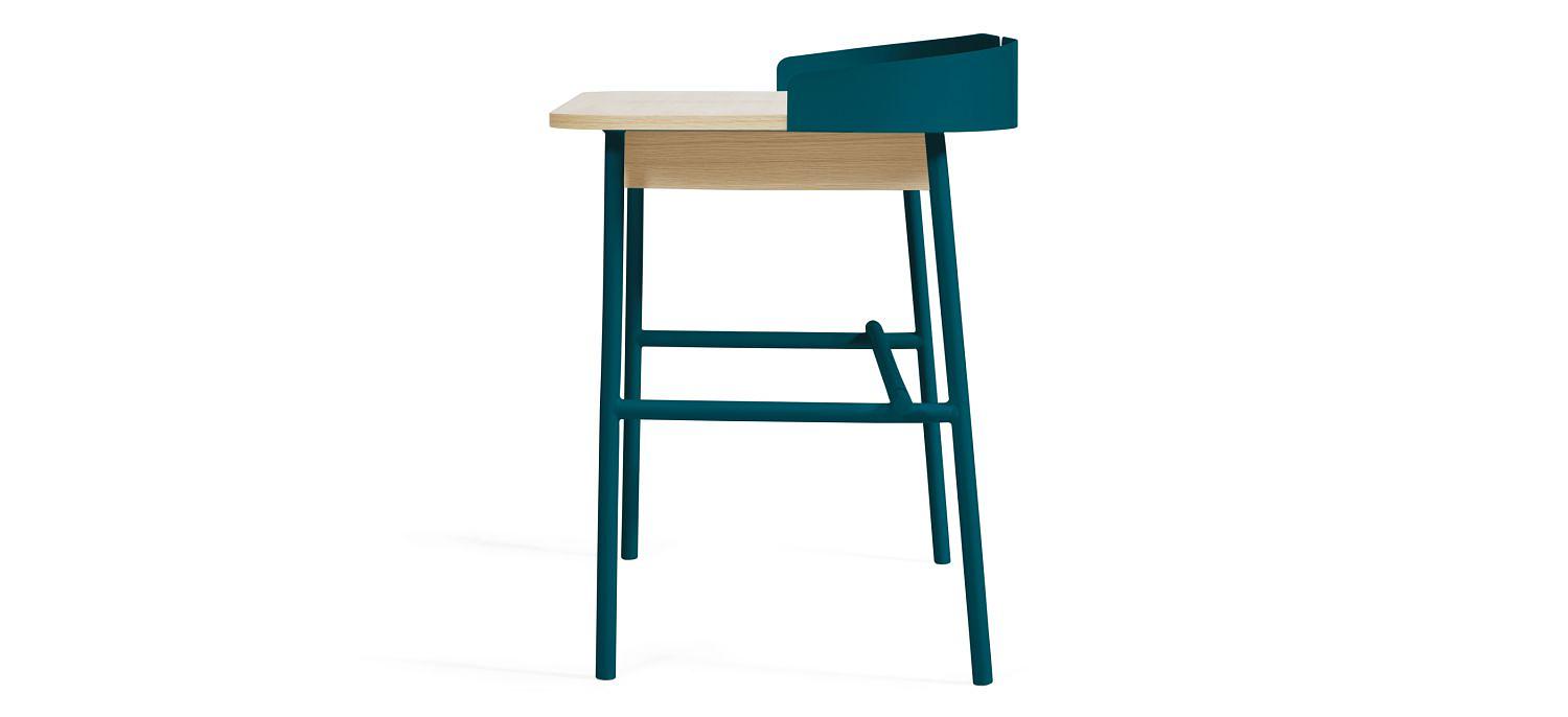 Victor Office Desk Oak Blue 3