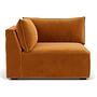 Daphne 1-Sitzer Eckmodul Links Velour Matt Amber 4
