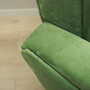 Vintage armchair velvet wood green 1970s 8