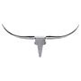 Bull Wanddeko Aluminium Silber 0