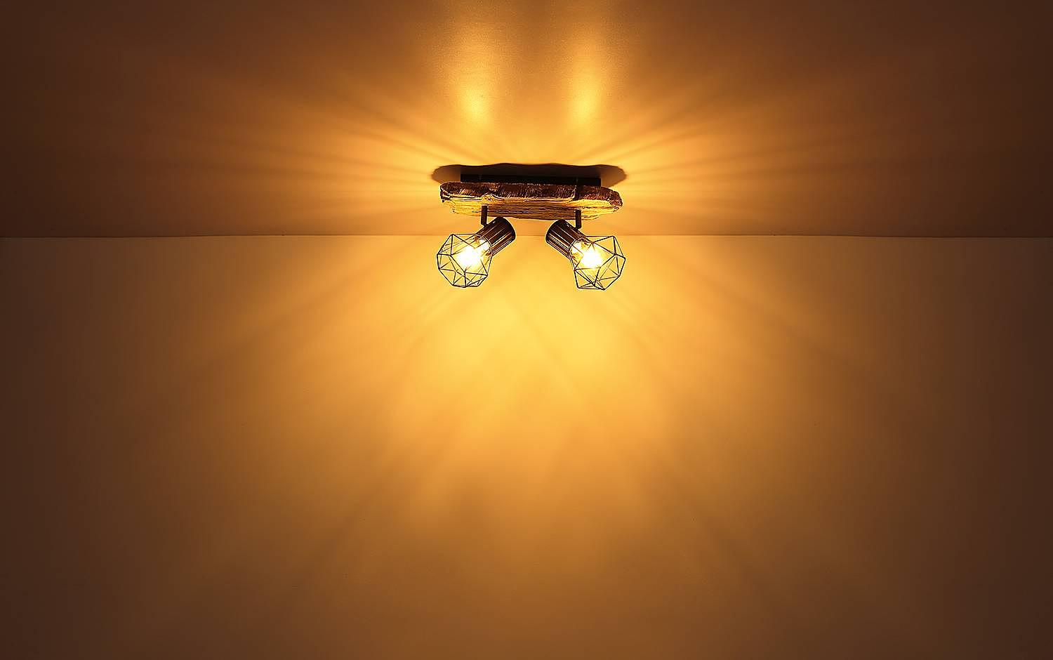 2-Flammig Deckenstrahler Priska Typ B Eisen Acrylglas 3