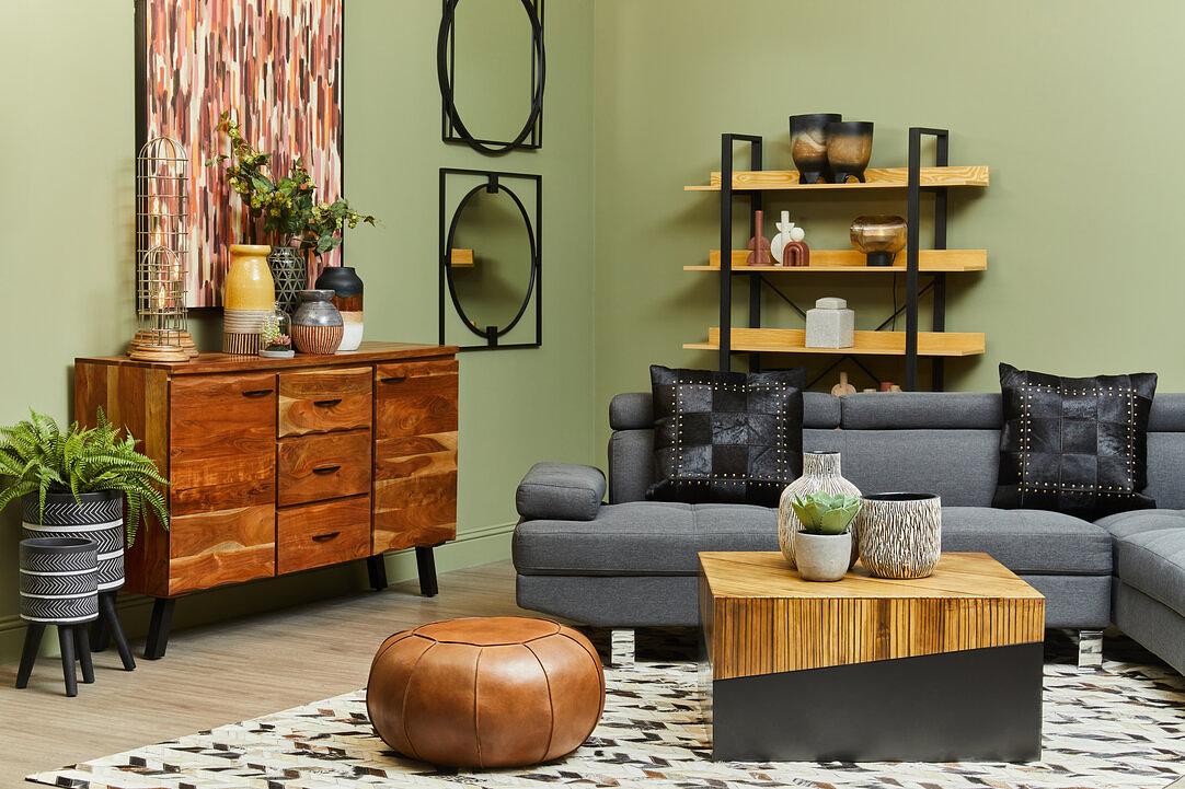 Utica Kerzenhalter Stein Creme Rot 5