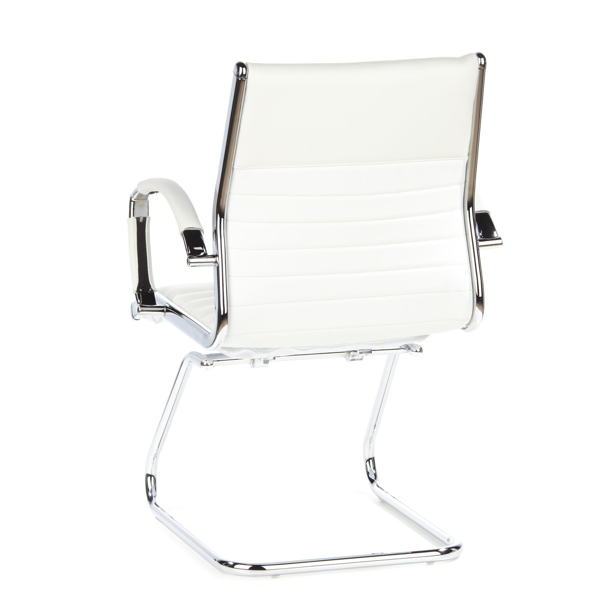 PARMA V Chair Cantilever Leather White 6