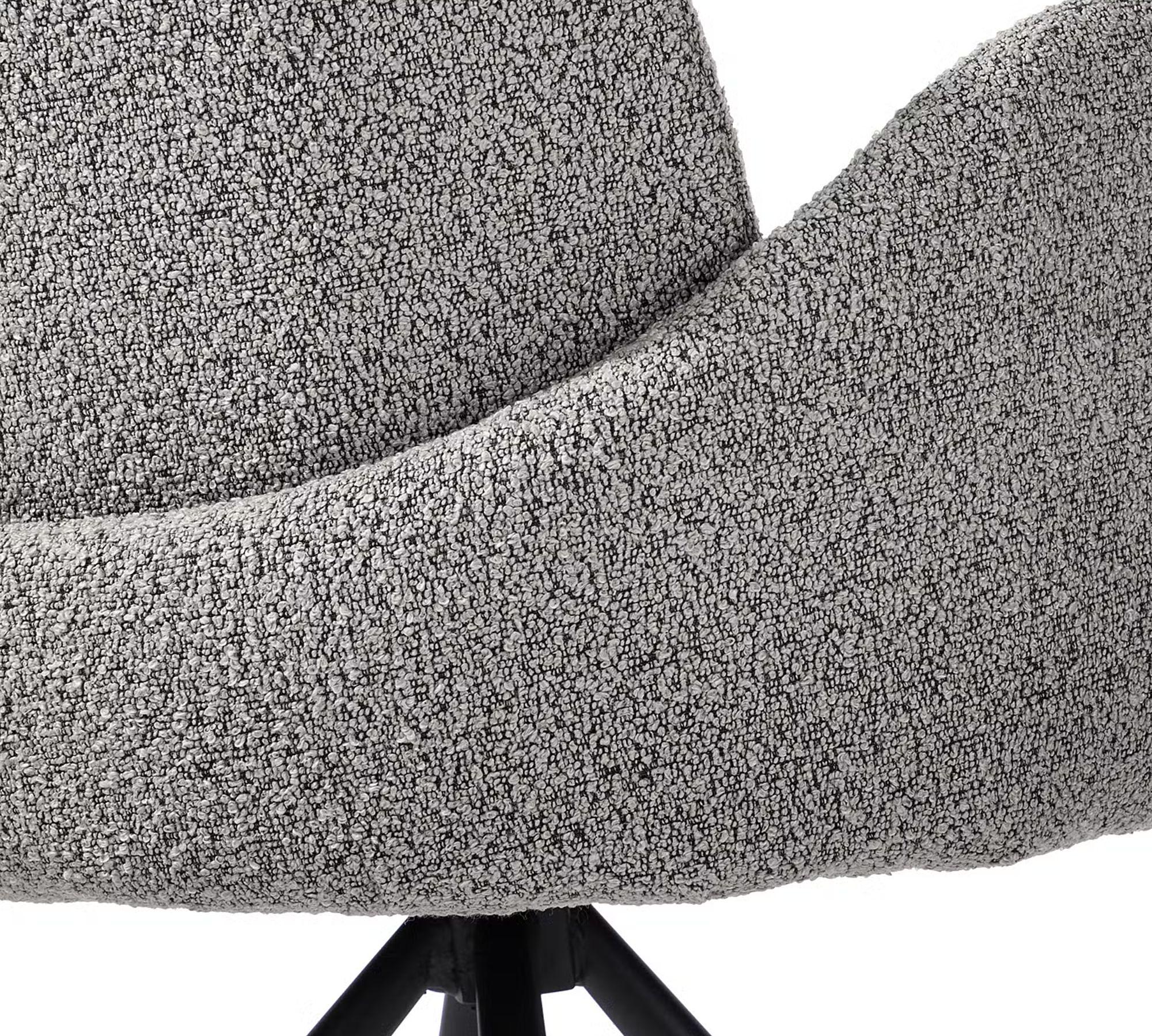 Polsterstuhl Textil Grau 8