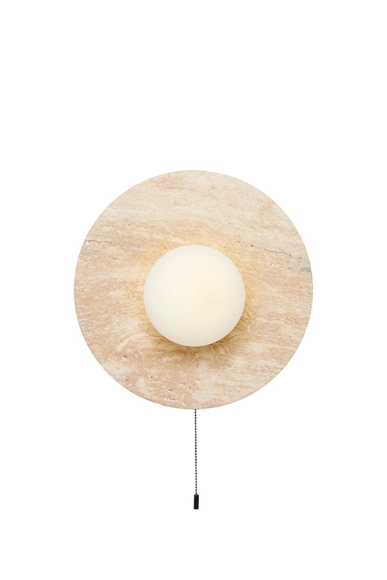 Tor-Nun-B Wandleuchte Travertin Creme Ø 10cm 9