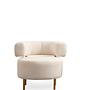River Round Armchair White 1