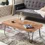 Couchtisch Massivholz Metalll 3
