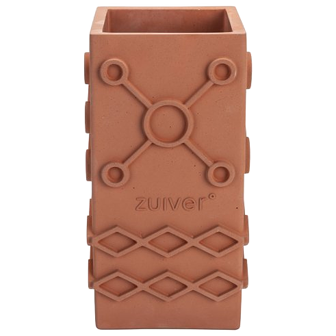 Graphic Vase Beton Braun 0