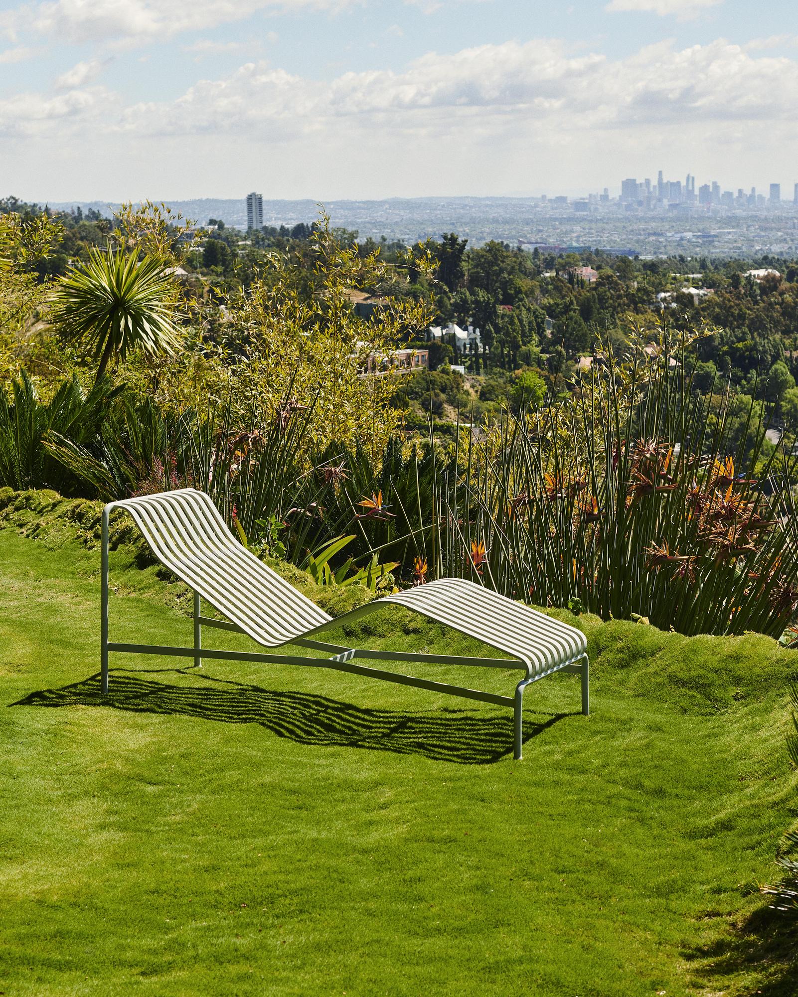 Palissade Chaise Longue Grau 5