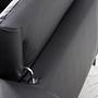 Sofa 4-Sitzer Récamiere Rechts Leder Schwarz 7
