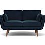 Sigrid Sofa 2-Sitzer Velour Lux Navy 0