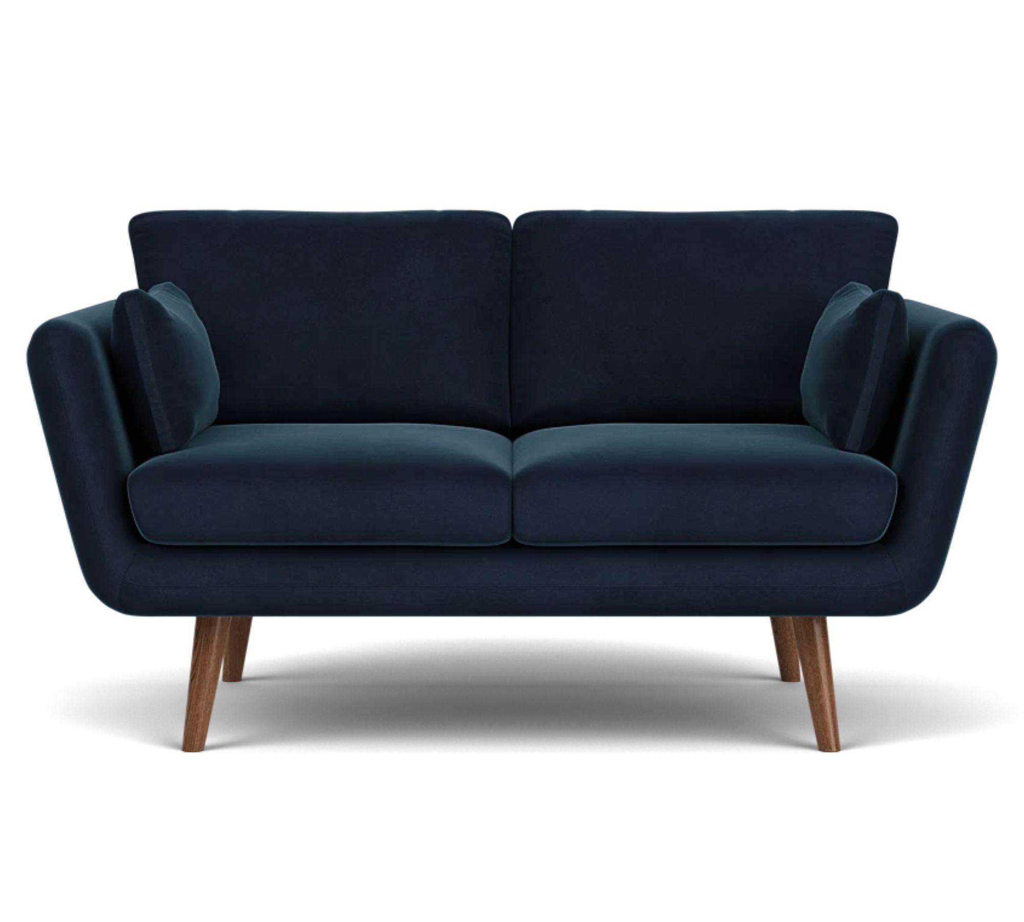 Sigrid Sofa 2-Sitzer Velour Lux Navy 0