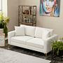 Lima Sofa 2-Sitzer Creme mit goldenen Beinen 1