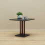 Vintage coffee table wood brown black 1980s 1