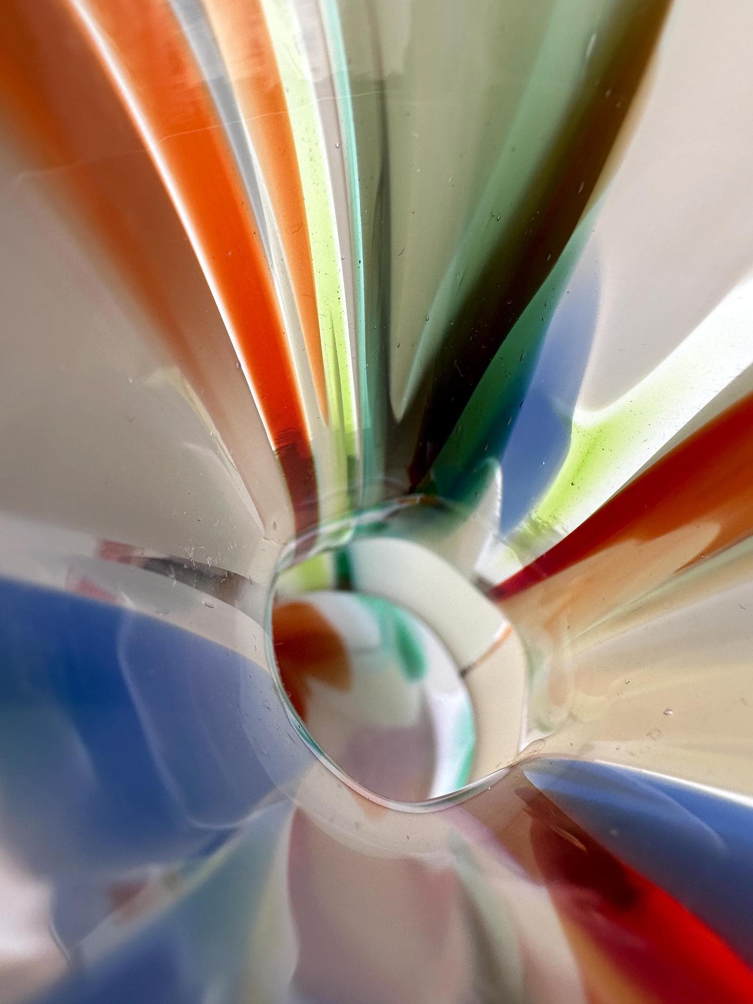 Vaso Vintage Confetti Vetro di Murano Multicolore 3