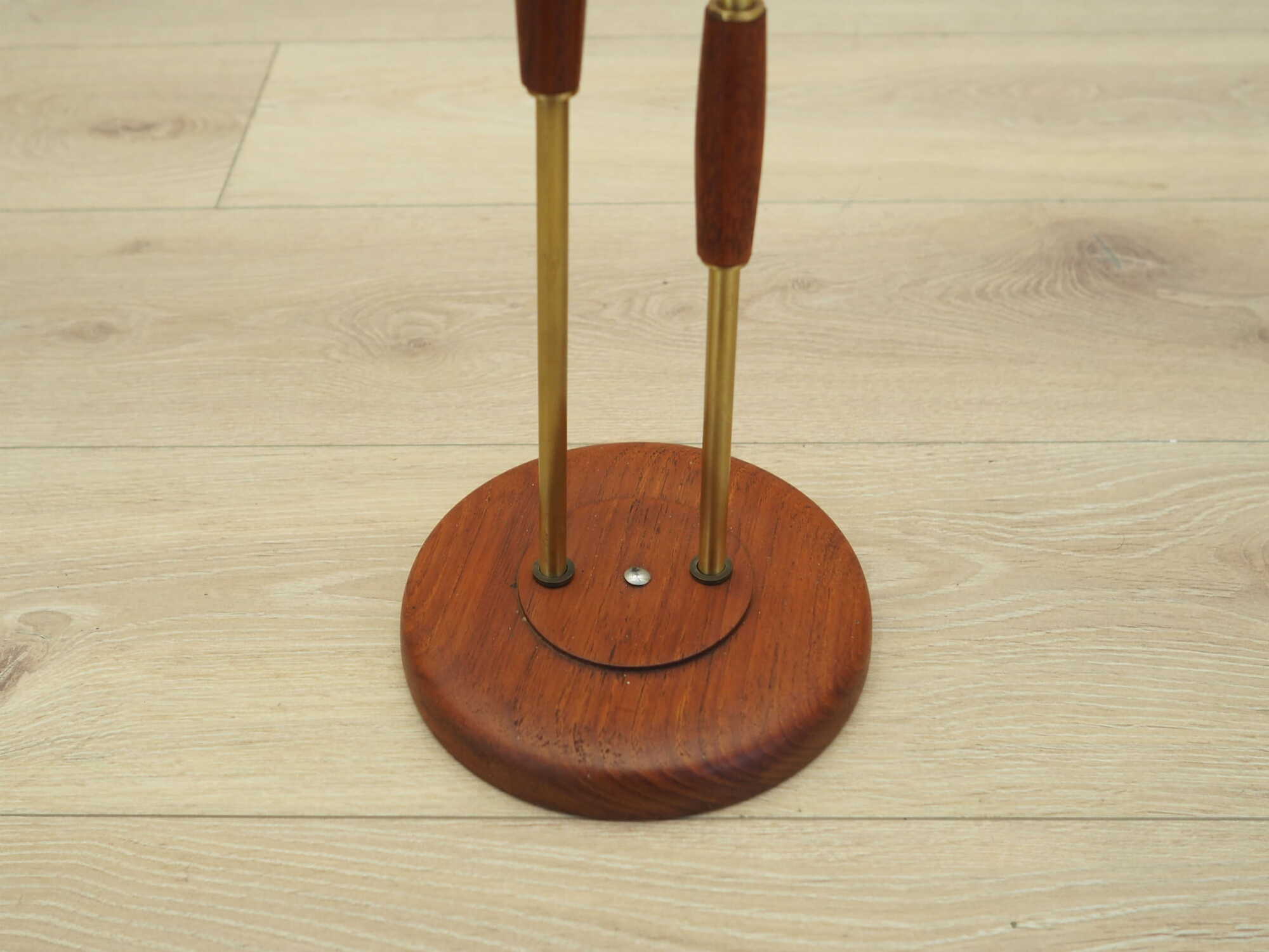 Vintage Ashtray Teak Wood Metal Brown 1970s 3
