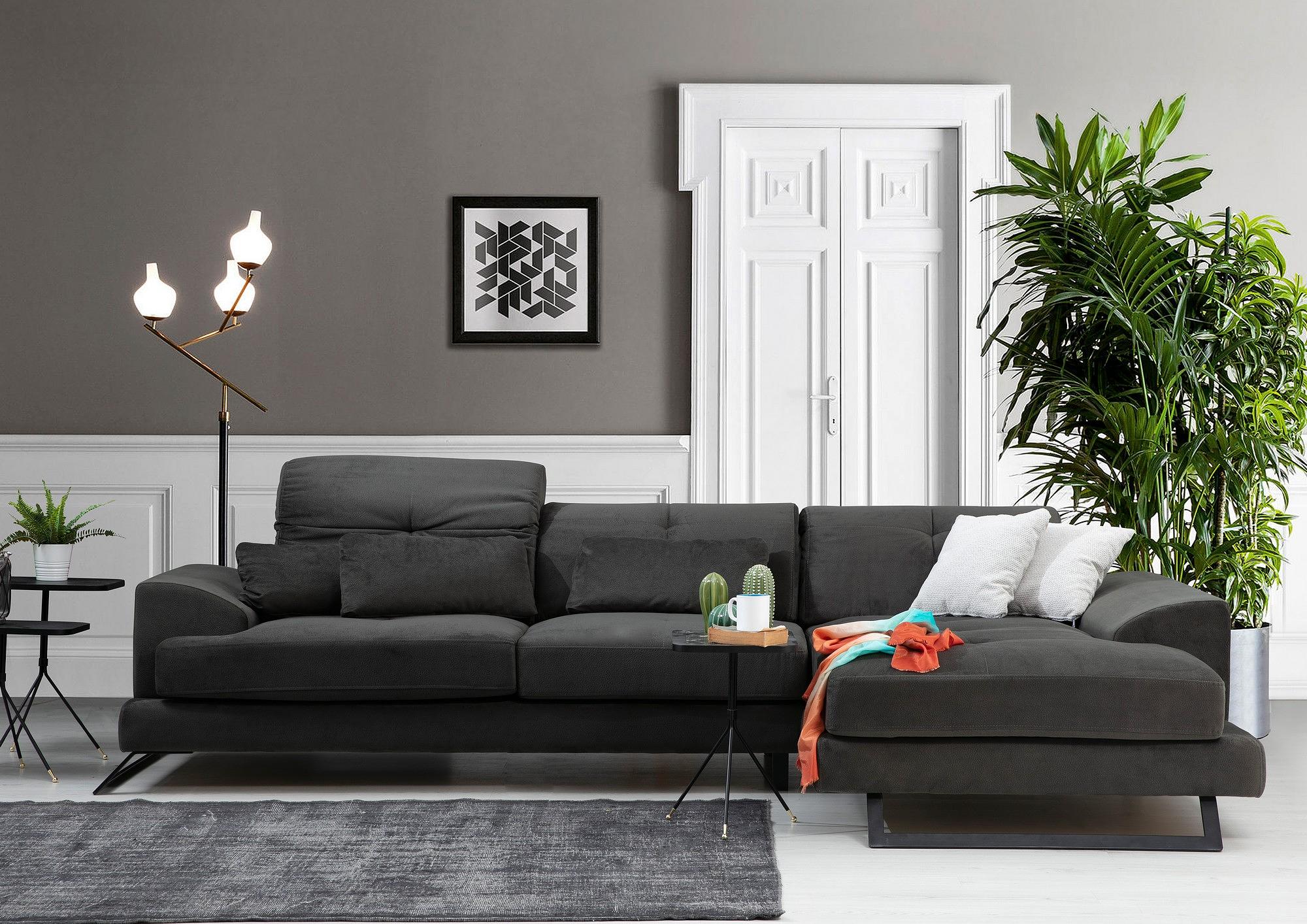 Frido Corner Sofa Right Anthracite 2