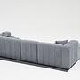 Beyza Sofa Récamiere Links mit Hocker Grau 8