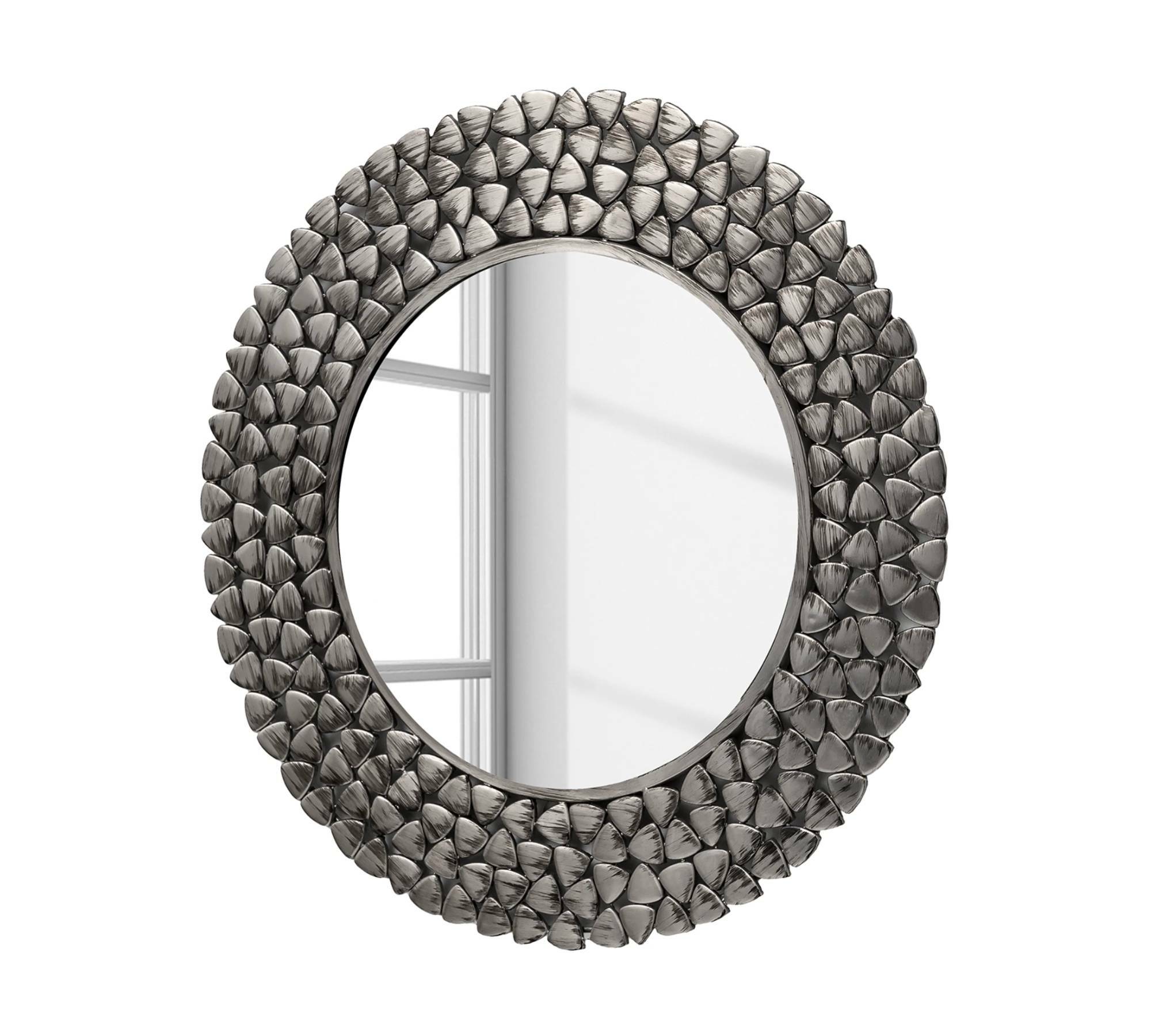 Spiegel Metall Silber Durchmesser 79 cm 1