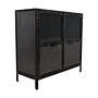 Brooklyn Schrank mit 2 Türen Metall Glas 1