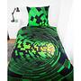 Bettwäsche 3D-Effekt Renforcé Schwarz / Grün 2
