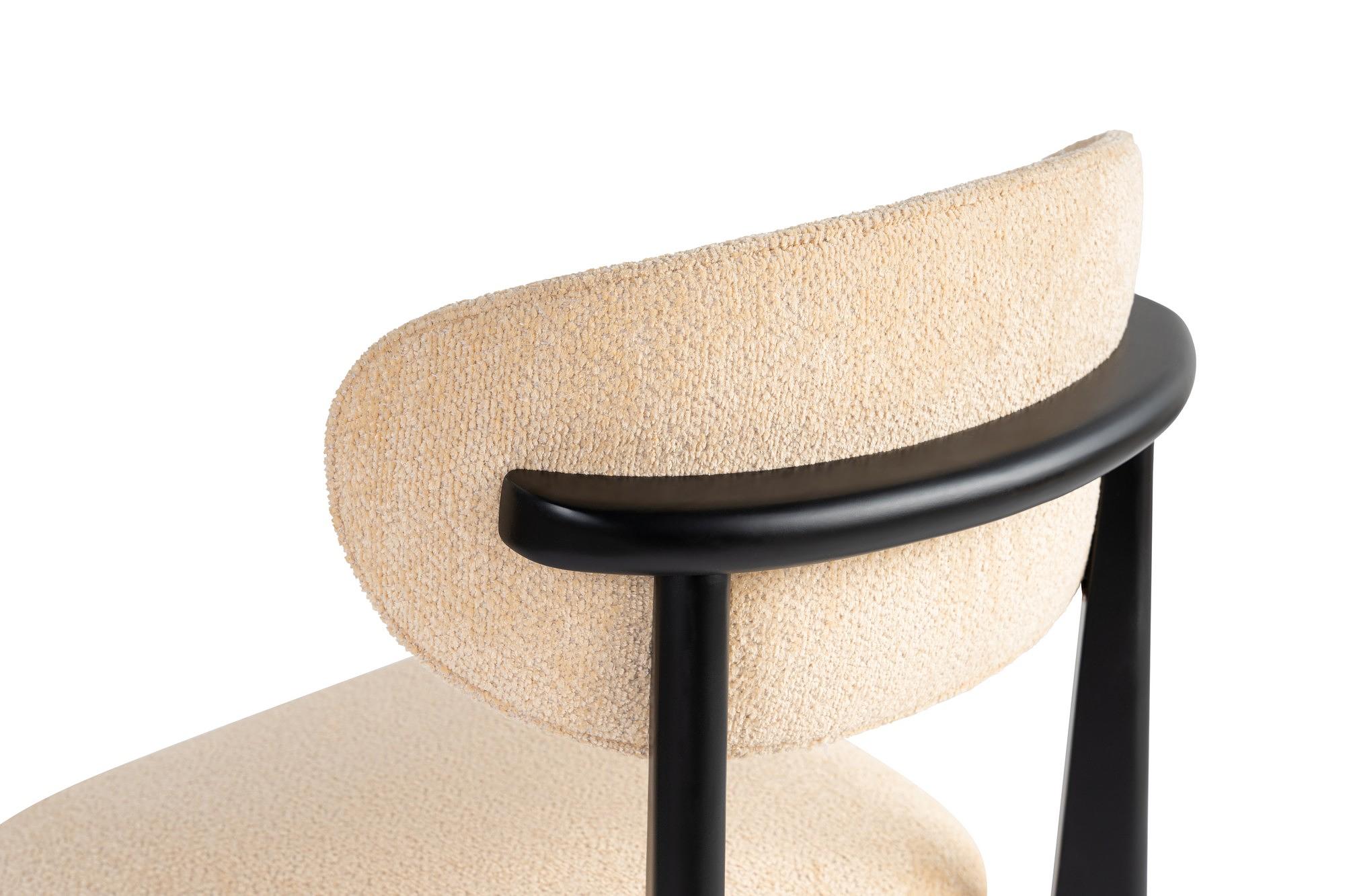 2x Lionte Dining Chair Wood veneer Cream white 4