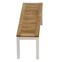Quadrat Bank Holz schwarzes Gestell 0