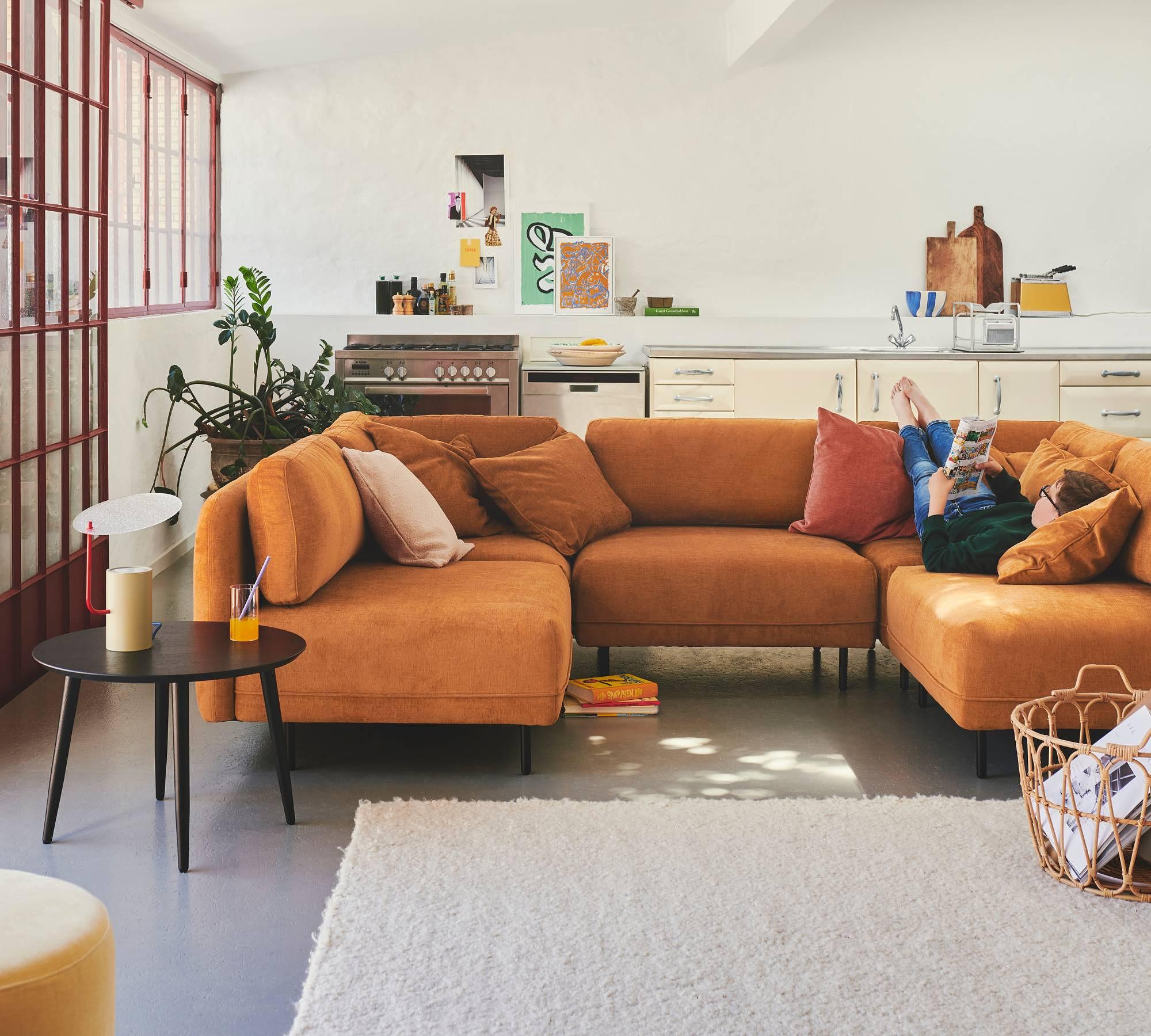 Ellis 1-Seater Sofa Module Danny Amber 6