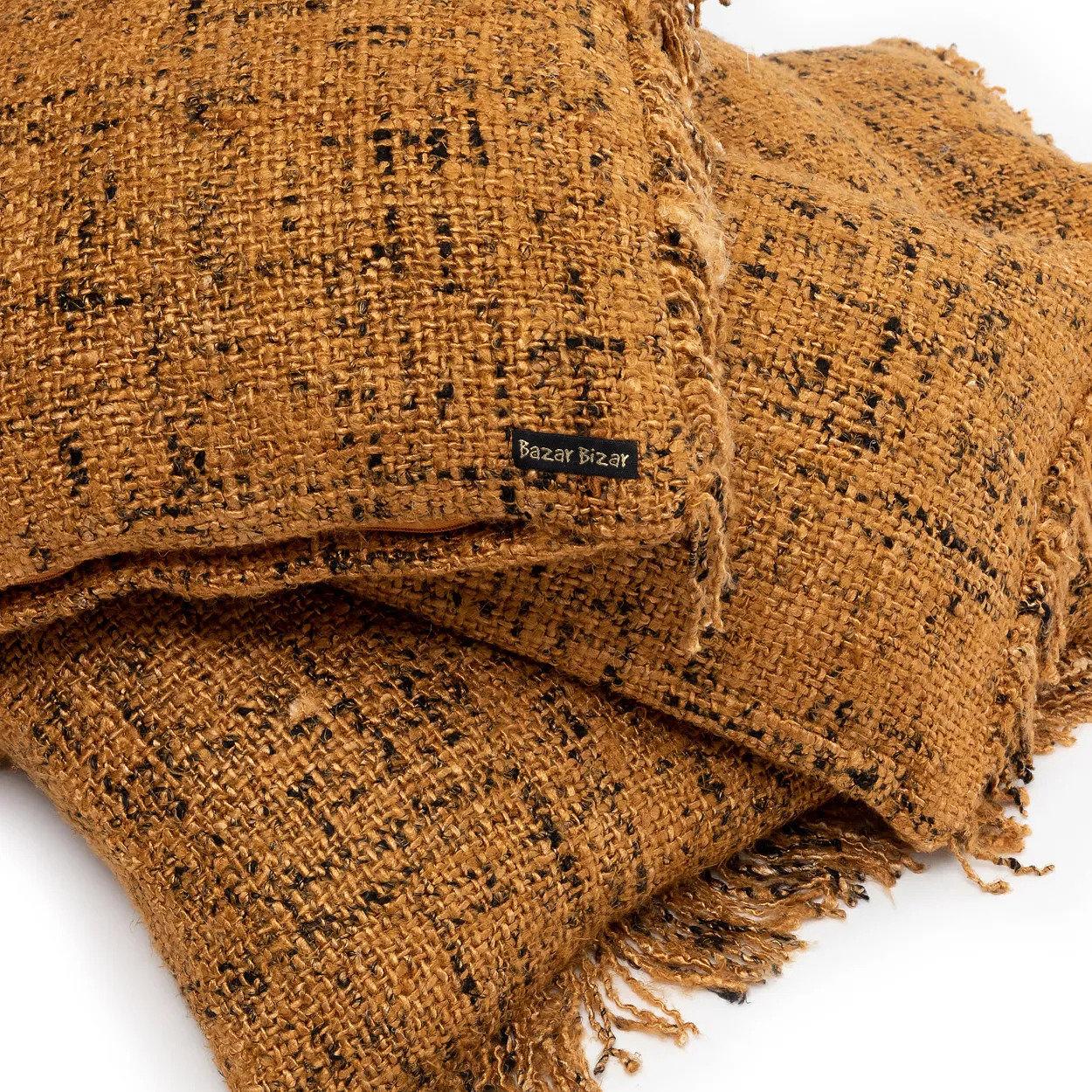 Kissenbezug Baumwolle Beige Schwarz 3