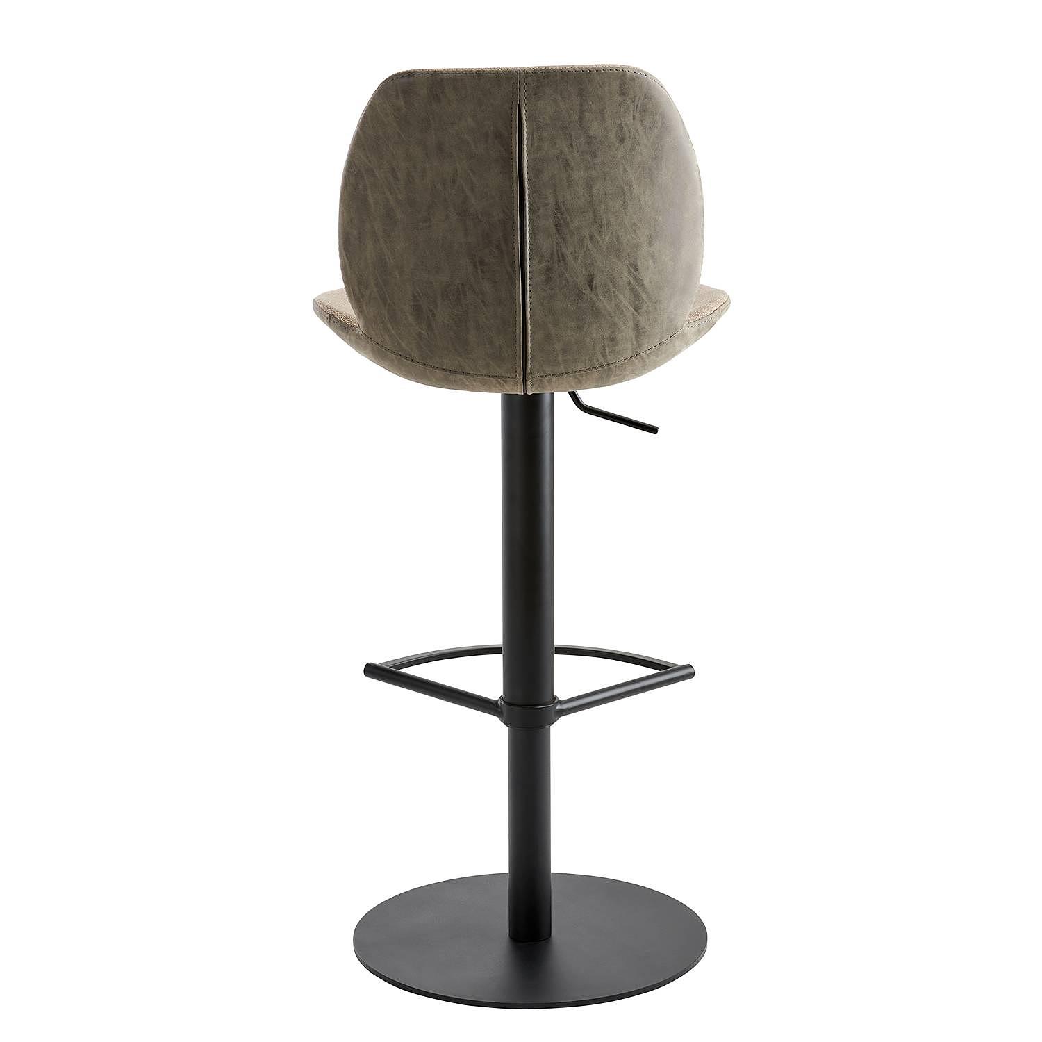 Bar stool myMARCO Flat weave Faux leather Steel Beige 3