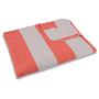 Kuschelwohndecke II Baumwolle Orange Hellgrau 1