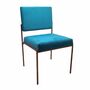 Cube Esszimmerstuhl Samt Ozeanblau Kupfer 2