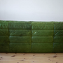 Togo Sofa 3-Sitzer Pull-Up-Leder Grün 2