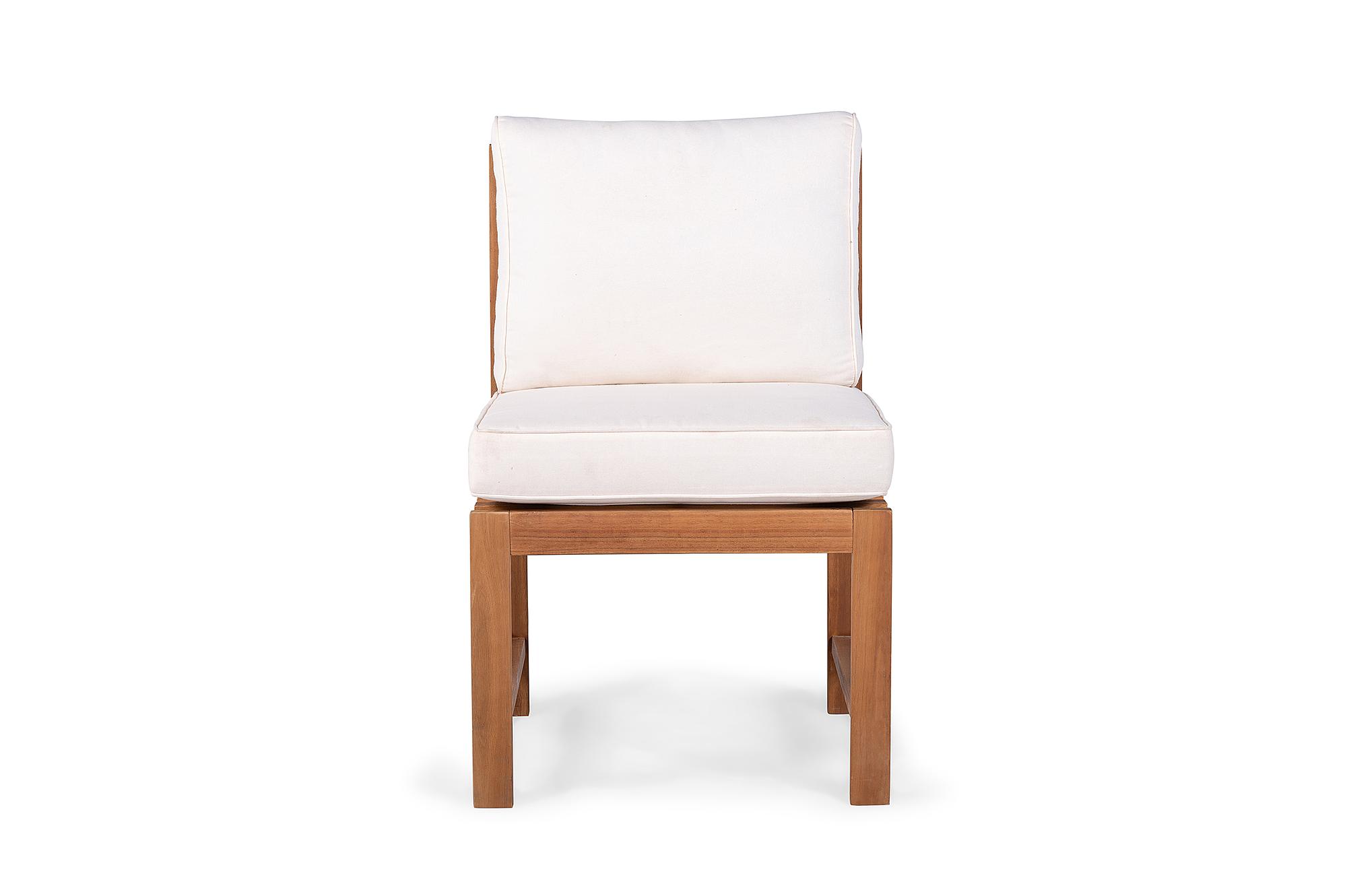 Dining Chair Bayton Acacia Solid Brown Beige 4