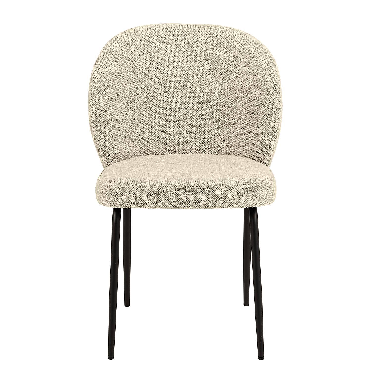 2x Polsterstuhl Carreras Bouclé Stoff Moena Creme 4