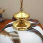Vintage pendant lamp glass metal multicolor 1970s 4