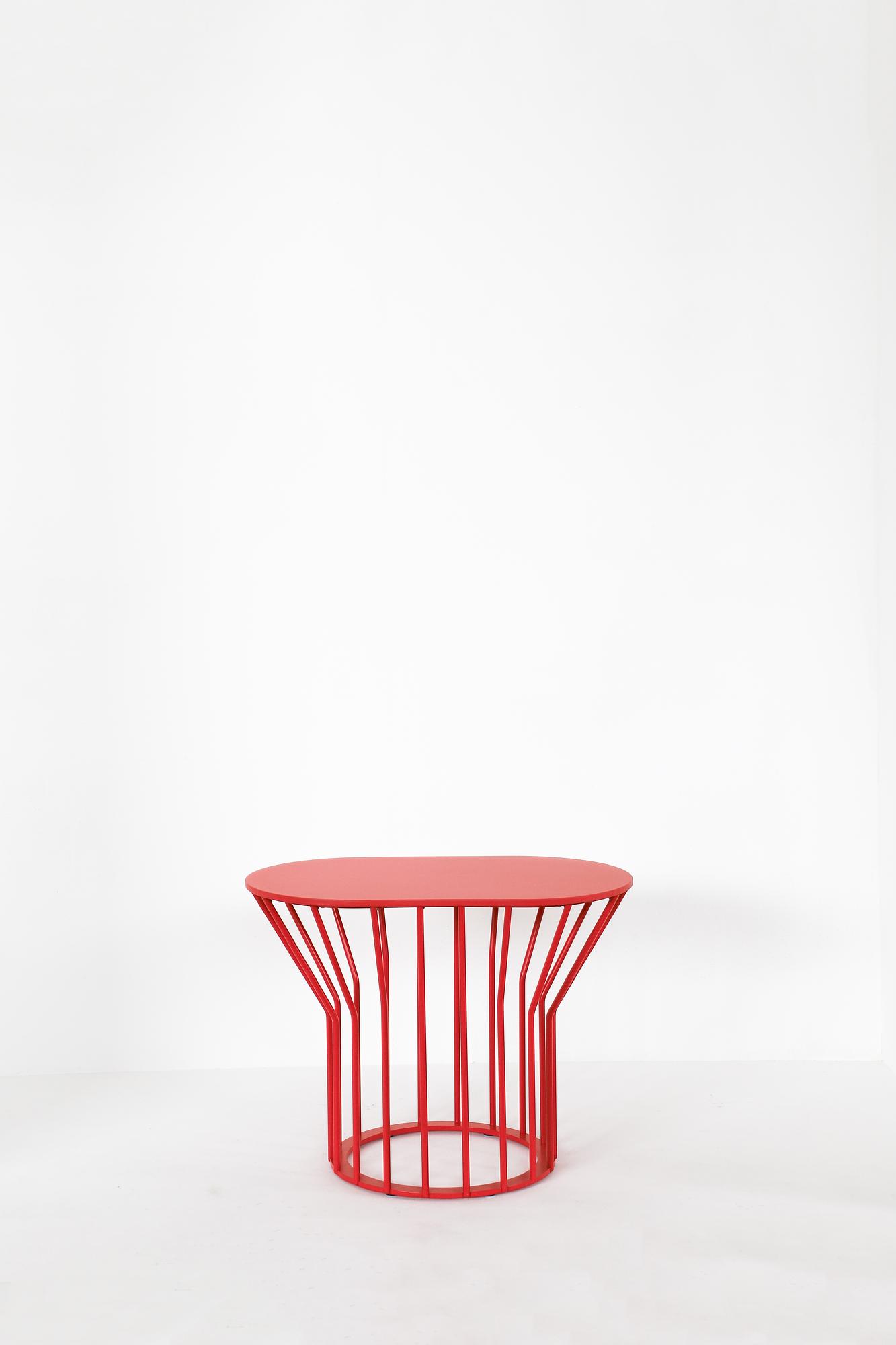 Jump Red Beistelltisch Metall Rot 0