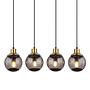 Potter Pendelleuchte Farbglas Eisen 4-flammig 1