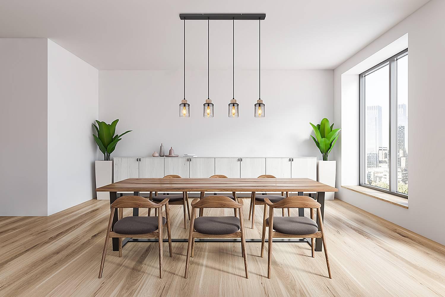 Pendelleuchte Reid Typ C Farbglas Eisen 2